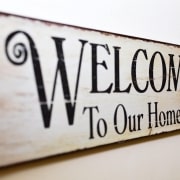 welcome to our home print brown wooden wall decor 163046 1