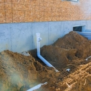 drain pipe in ground for water drainage scaled