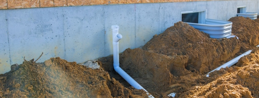 drain pipe in ground for water drainage scaled