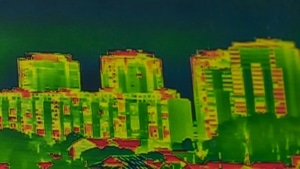 picture by an infrared camera for home inspection