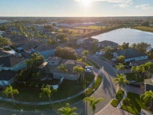 image of aerial view of tampa bay homes